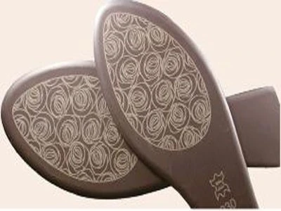 Laser marking on shoes insole Laser marking on shoes insole